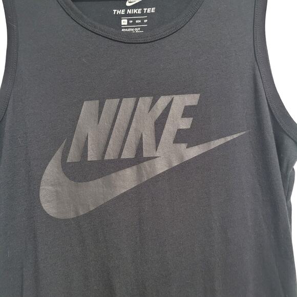 Nike The Nike Tee Black Swoosh Athletic Cut Tri Blend Tank Size XS - Picture 2 of 5